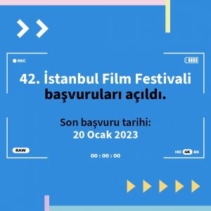 42. İstanbul Film Festivali 7-18 Nisan 2023’te yapılacak. Festivale Türkiye’den katılacak filmler için başvurular açıldı. Ayrıntılı bilgi festivalin resmi sitesi film.iksv.org’da. Son başvuru tarihi: 20 Ocak 2023